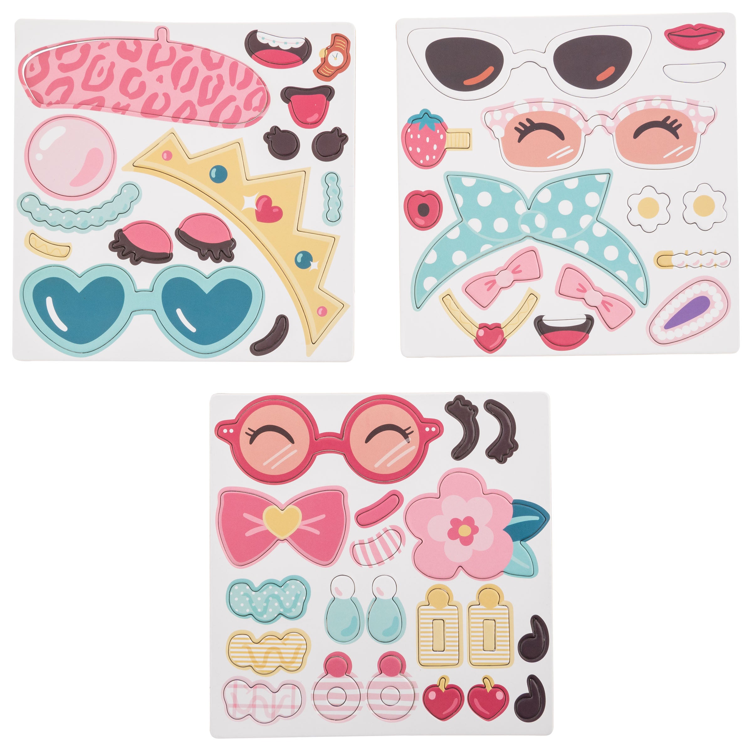 Stephen Joseph Funny Faces Magnetic Set – Pink