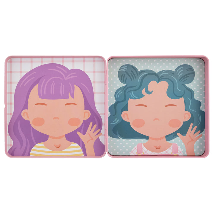 Stephen Joseph Funny Faces Magnetic Set – Pink