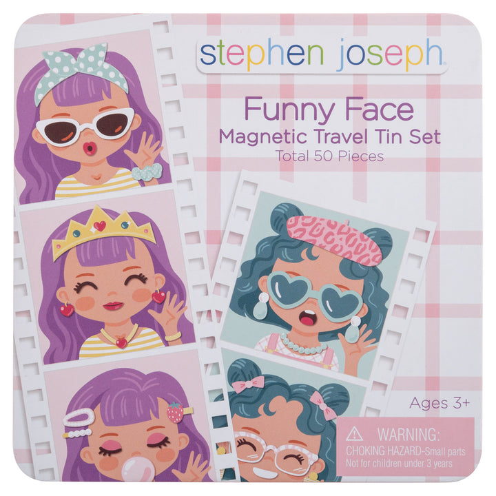 Stephen Joseph Funny Faces Magnetic Set – Pink