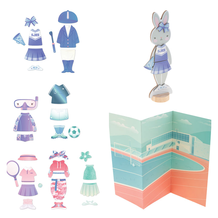 Stephen Joseph Magnetic Dress Up Dolls – Bunny