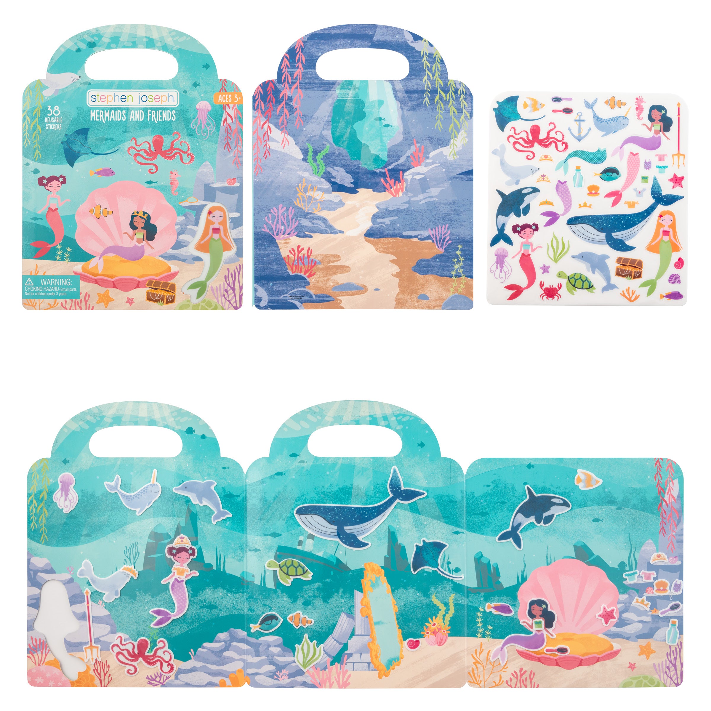 Stephen Joseph Reusable Sticker Book – Mermaids & Friends