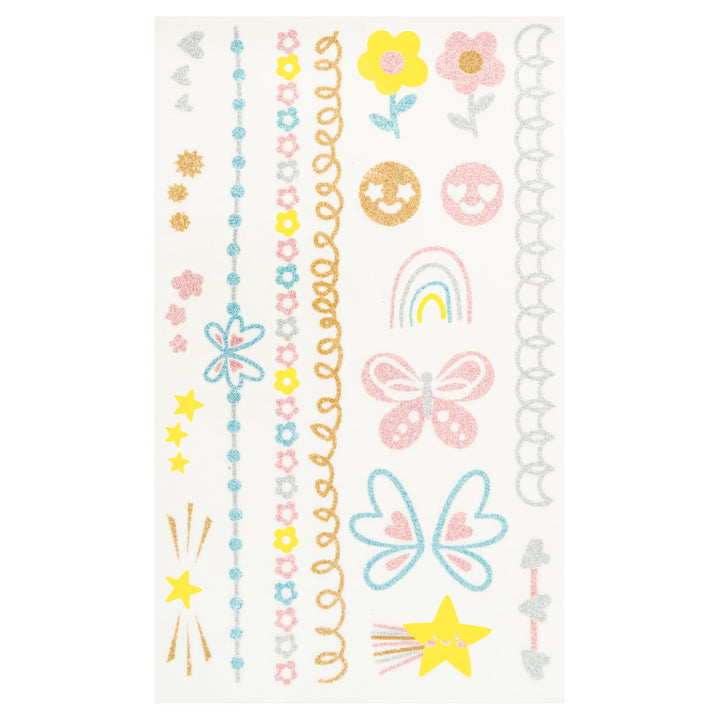 Stephen Joseph Temporary Tattoos – Glitter Rainbows &amp; Flowers