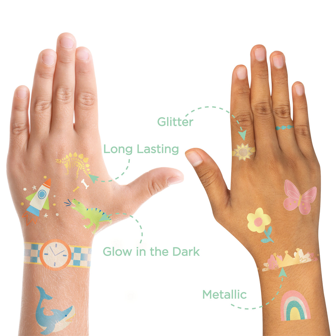 Stephen Joseph Temporary Tattoos – Glow In The Dark Creatures &amp; Adventures