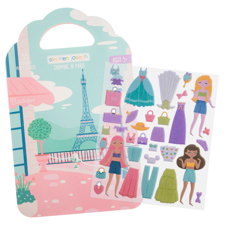 Stephen Joseph Reusable Puffy Sticker Book – Shopping In Paris