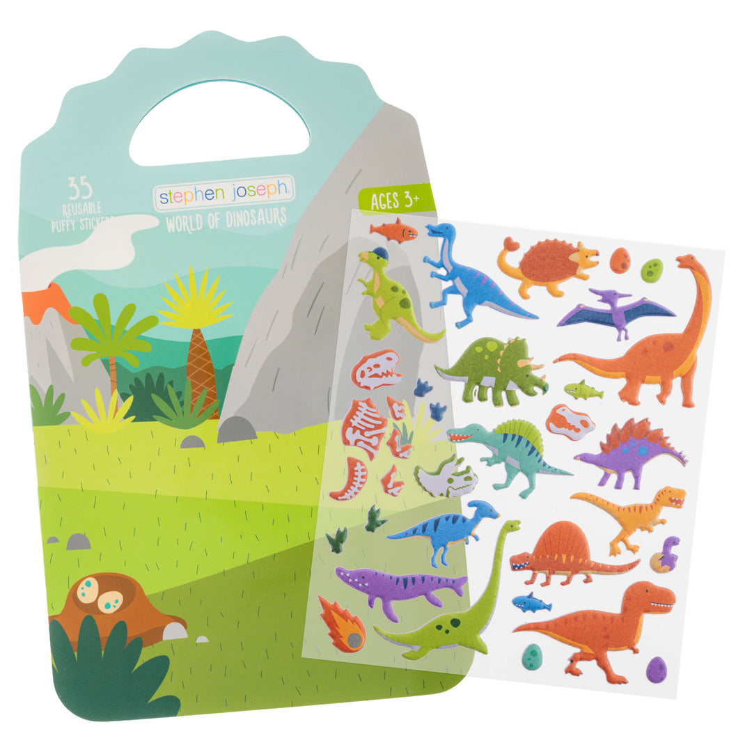 Stephen Joseph Reusable Puffy Sticker Book – World Of Dinosaurs
