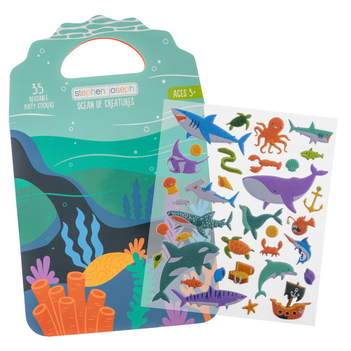 Stephen Joseph Reusable Puffy Sticker Book – Ocean Of Creatures