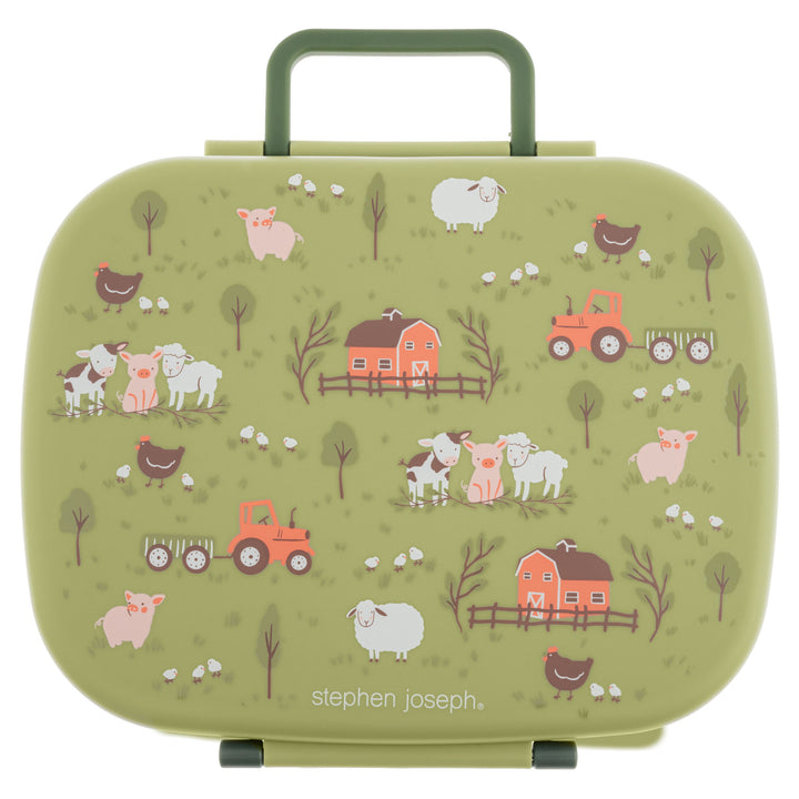 Stephen Joseph Bento Box with Removable Tray – Farm