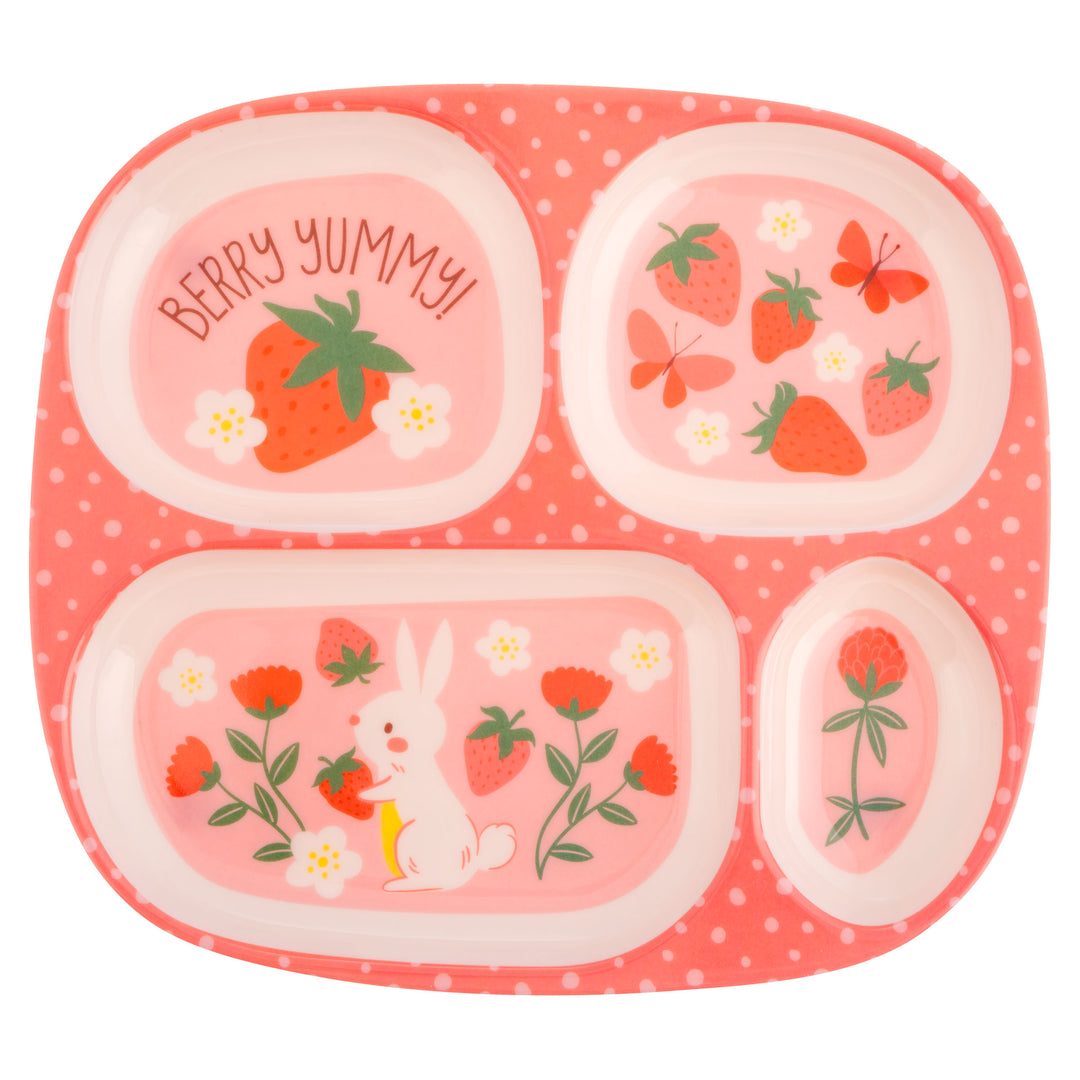 Stephen Joseph Melamine Divider Plate – Strawberry