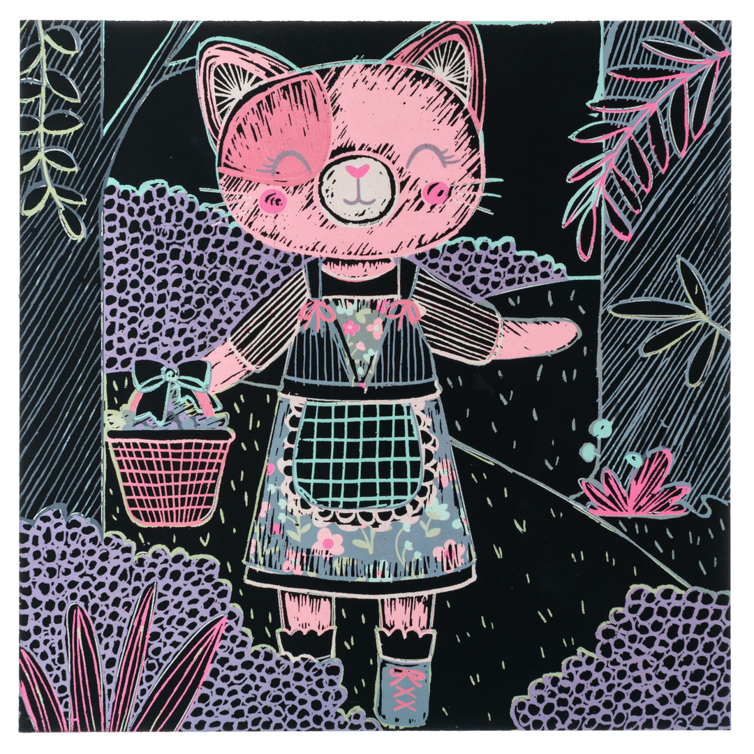Stephen Joseph Scratch Art Kit – Bunny Cat