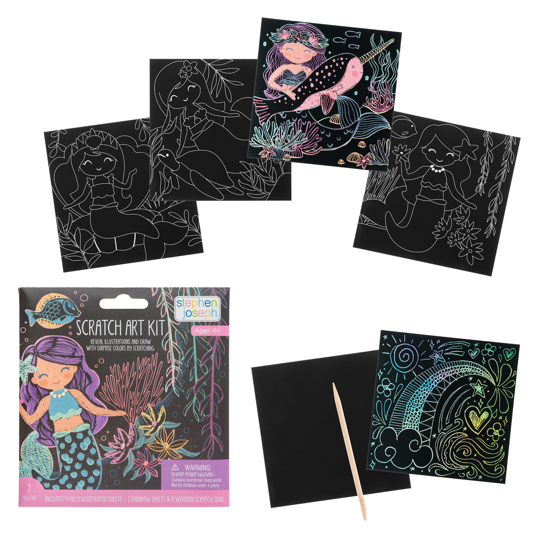 Stephen Joseph Scratch Art Kit – Mermaid