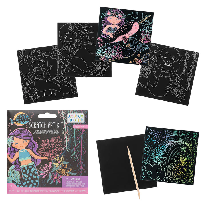 Stephen Joseph Scratch Art Kit – Mermaid