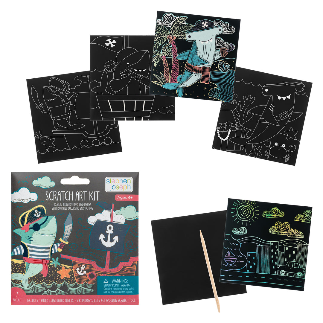 Stephen Joseph Scratch Art Kit – Shark