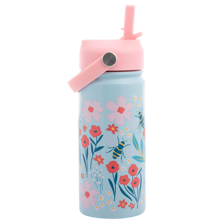 Stephen Joseph Double Wall Insulated Stainless Steel Bottle With Handle – Bee