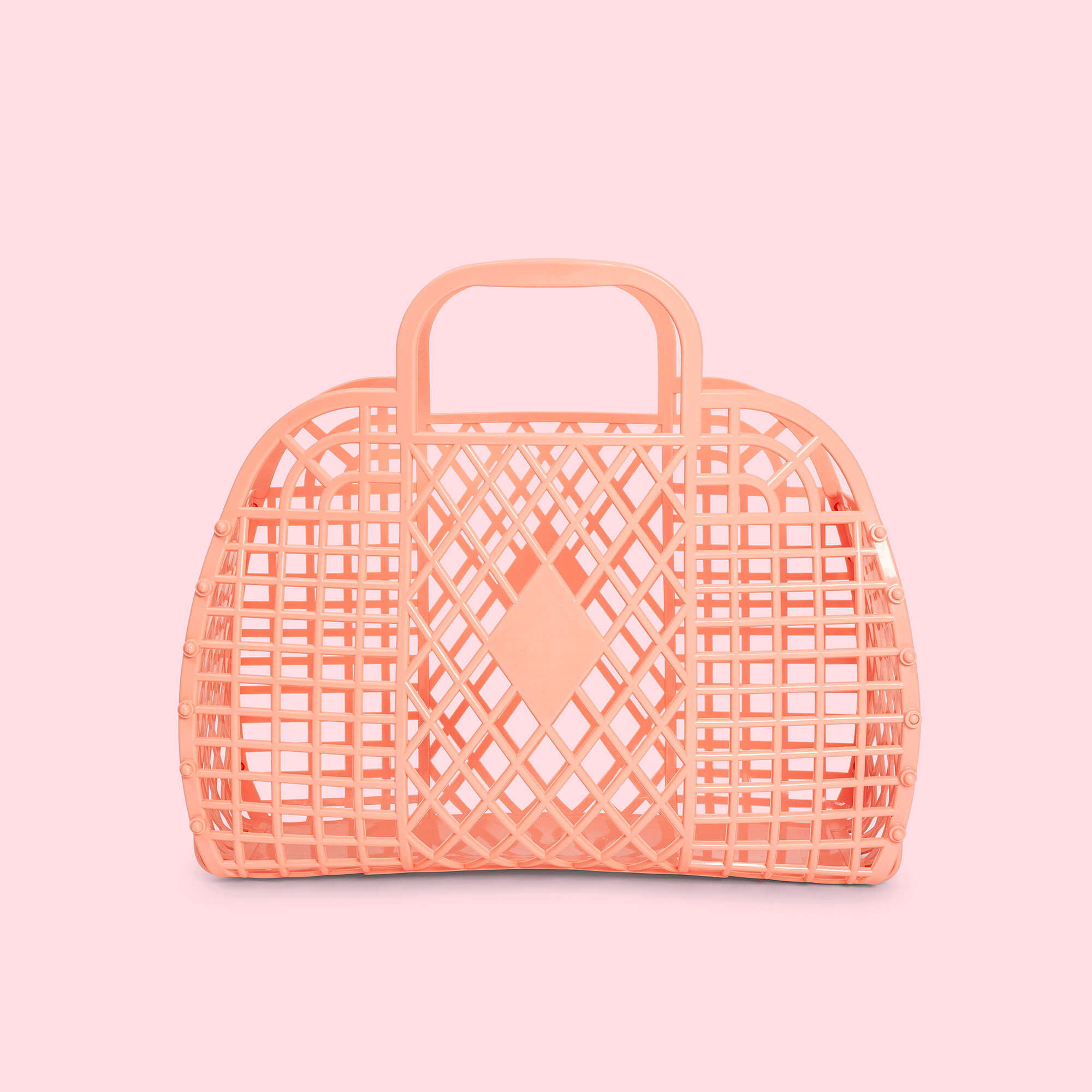 Sun Jellies Retro Small Basket Jelly Bag – Coral