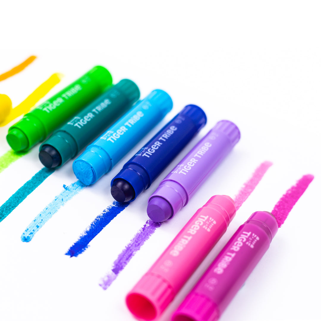 Tiger Tribe Mini Silk Crayons (Set of 12)
