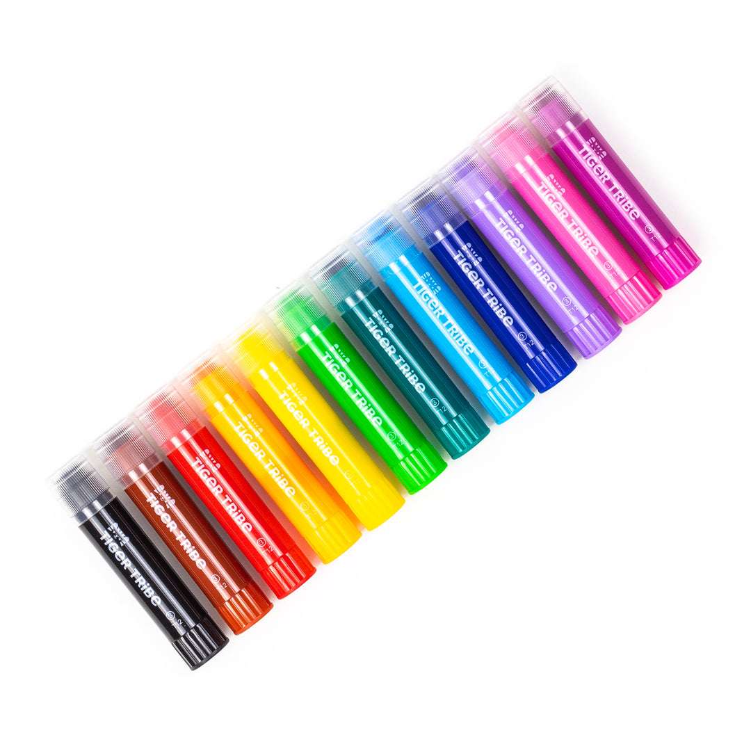 Tiger Tribe Mini Silk Crayons (Set of 12)