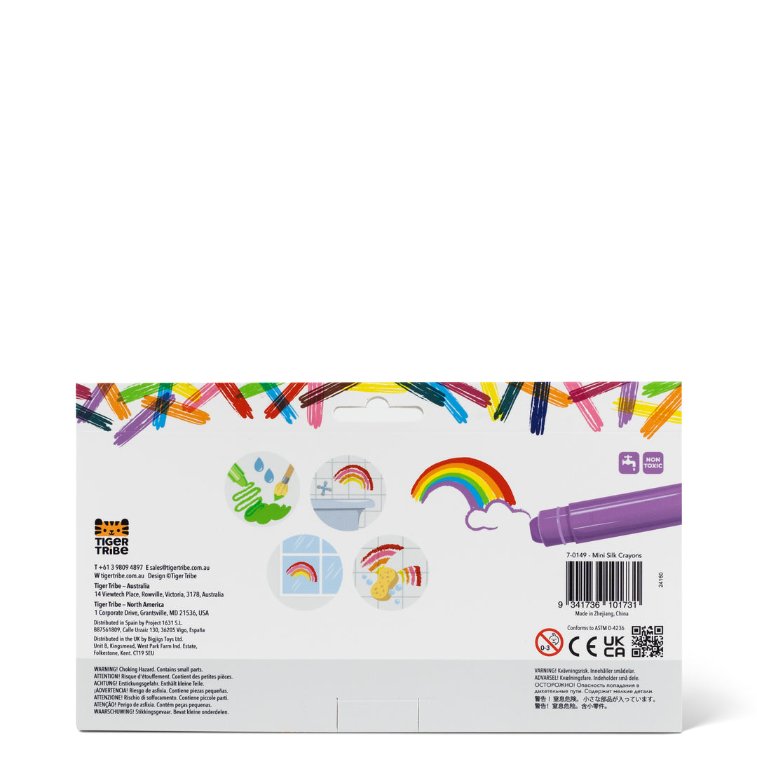 Tiger Tribe Mini Silk Crayons (Set of 12)