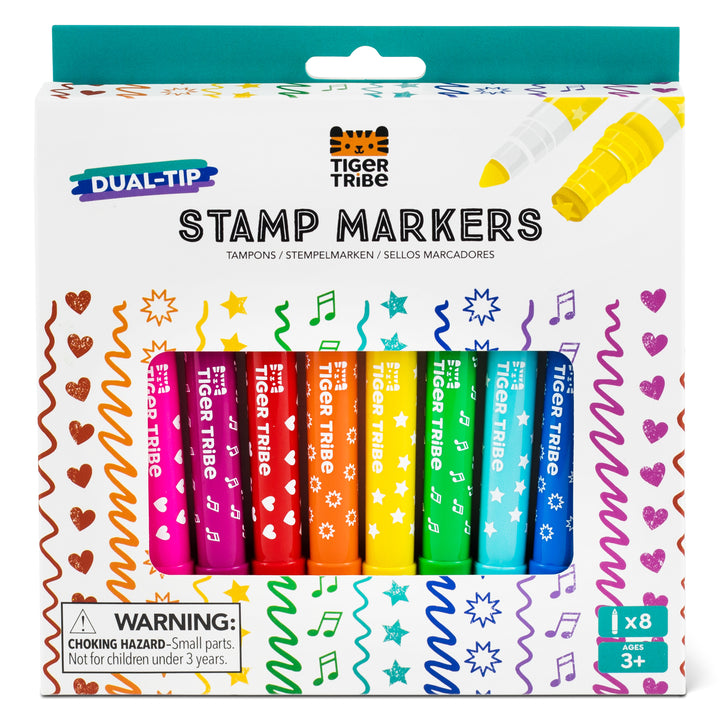 Tiger Tribe Dual-Tip Stamp Markers (Set of 8)