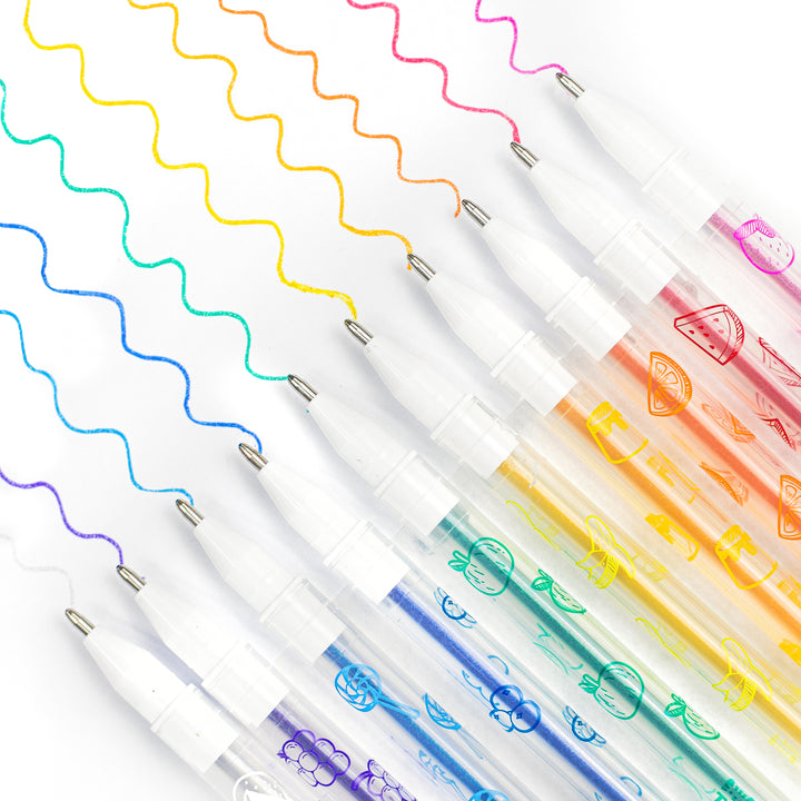 Tiger Tribe Shimmer Scented Gel Pens (Set of 10)