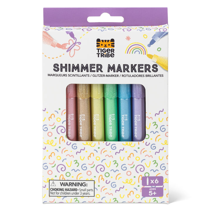 Tiger Tribe Shimmer Markers (Set of 6)