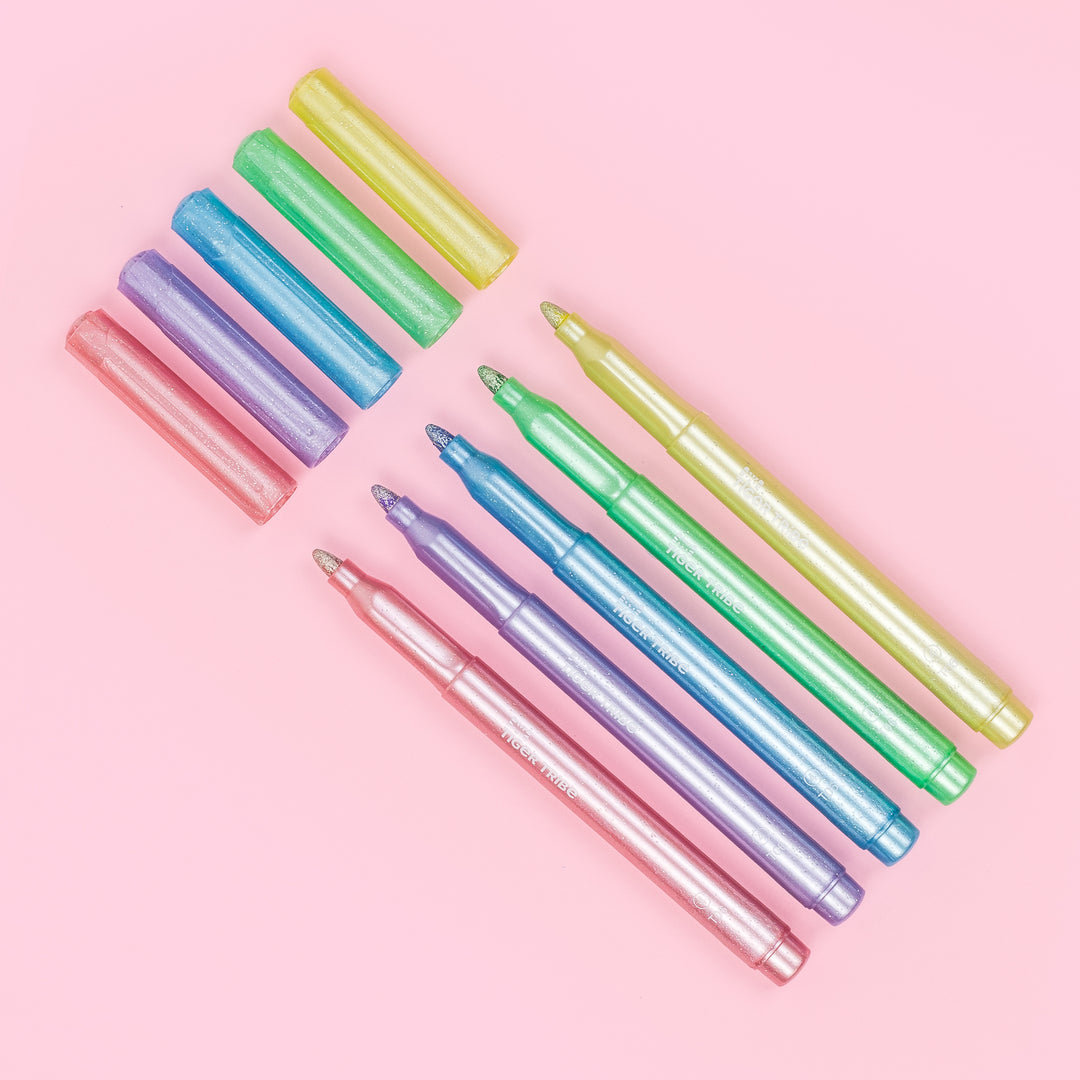 Tiger Tribe Shimmer Markers (Set of 6)