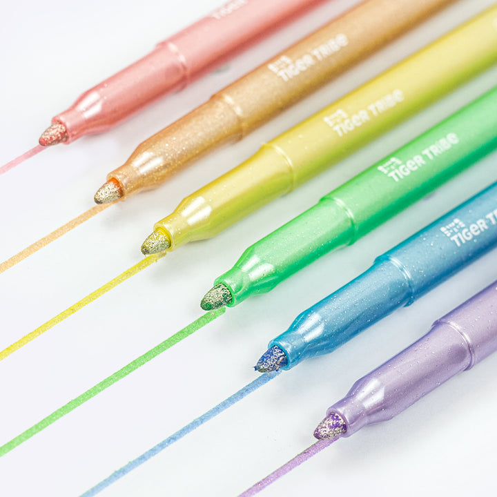 Tiger Tribe Shimmer Markers (Set of 6)