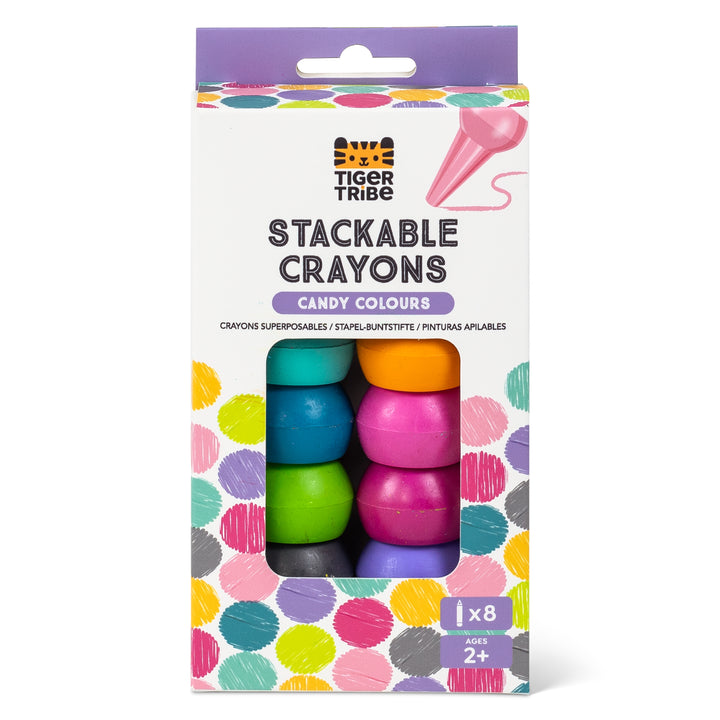 Tiger Tribe Stackable Crayons – Candy Colours (Set of 8)