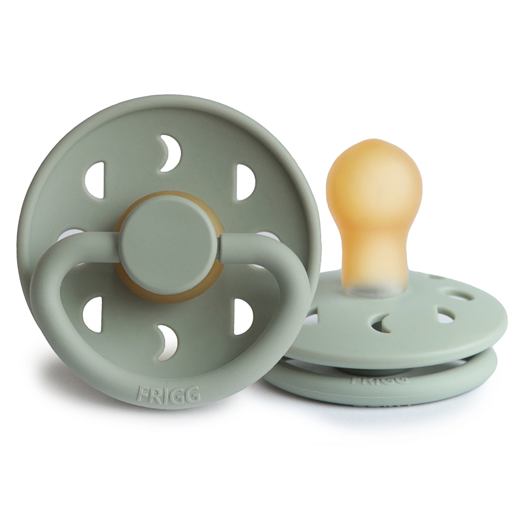 FRIGG Moon Phase Round Latex Pacifier – Sage