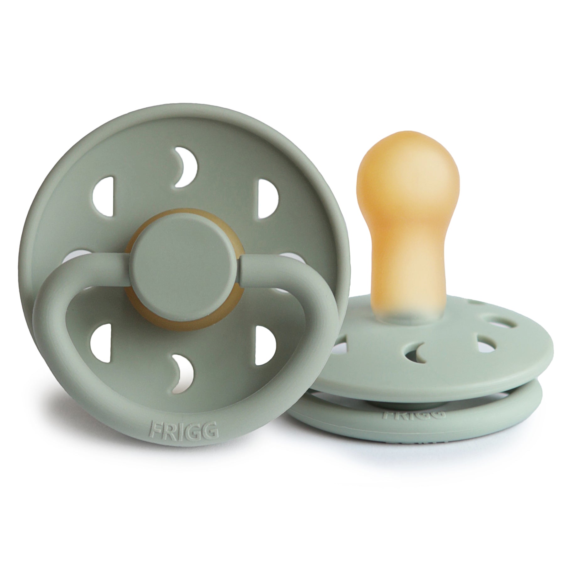 FRIGG Moon Phase Round Latex Pacifier – Sage