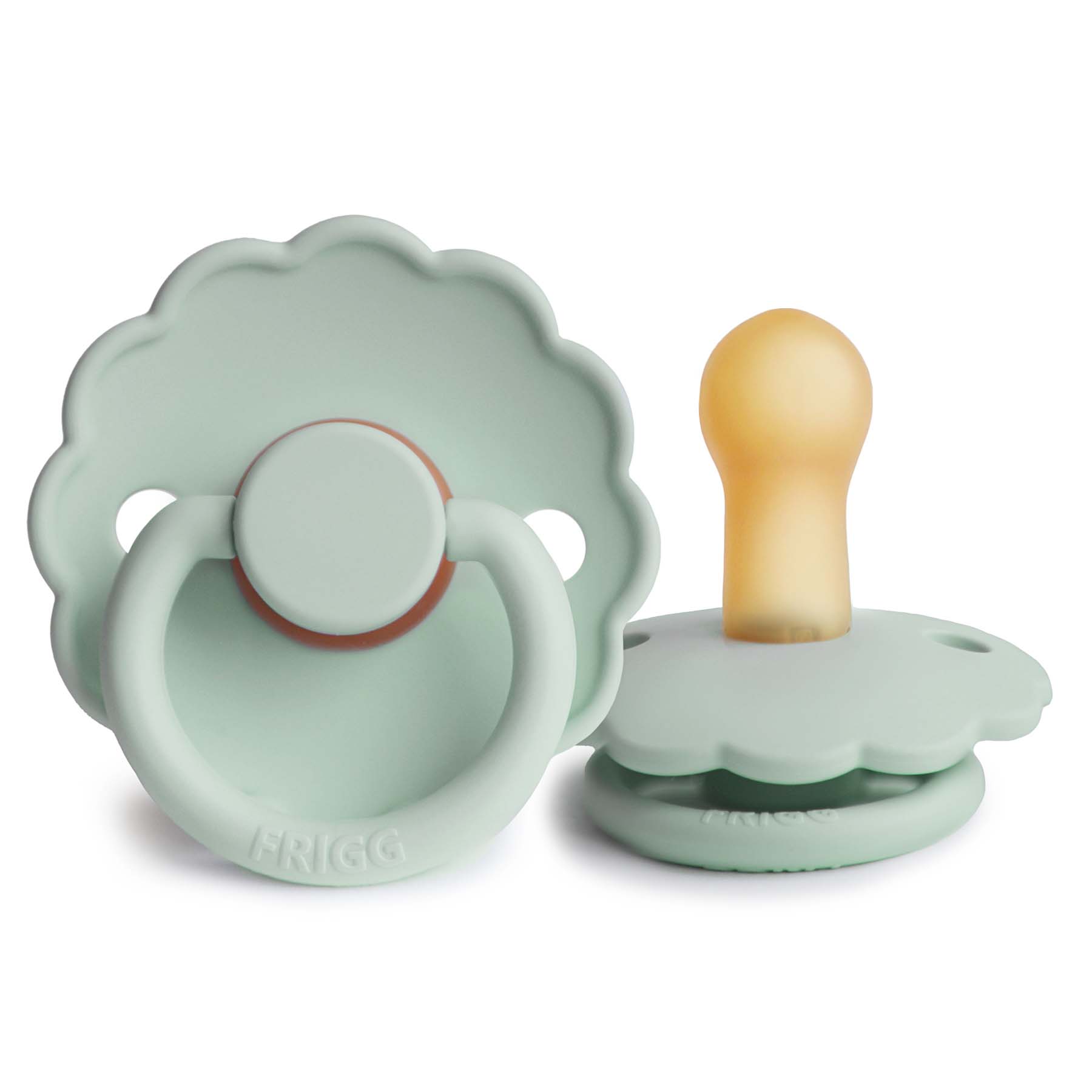 FRIGG Daisy Round Latex Pacifier – Seafoam