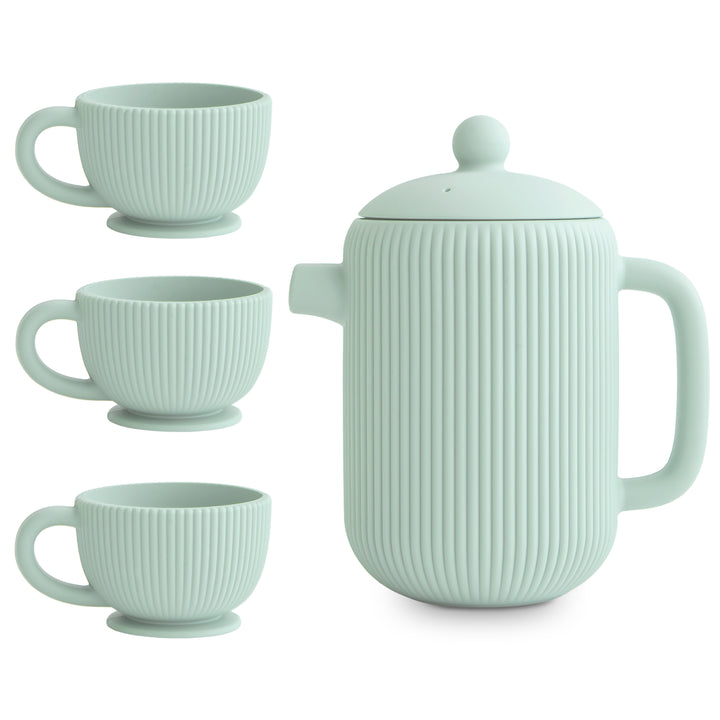Mushie Silicone Tea Playset – Cambridge Blue