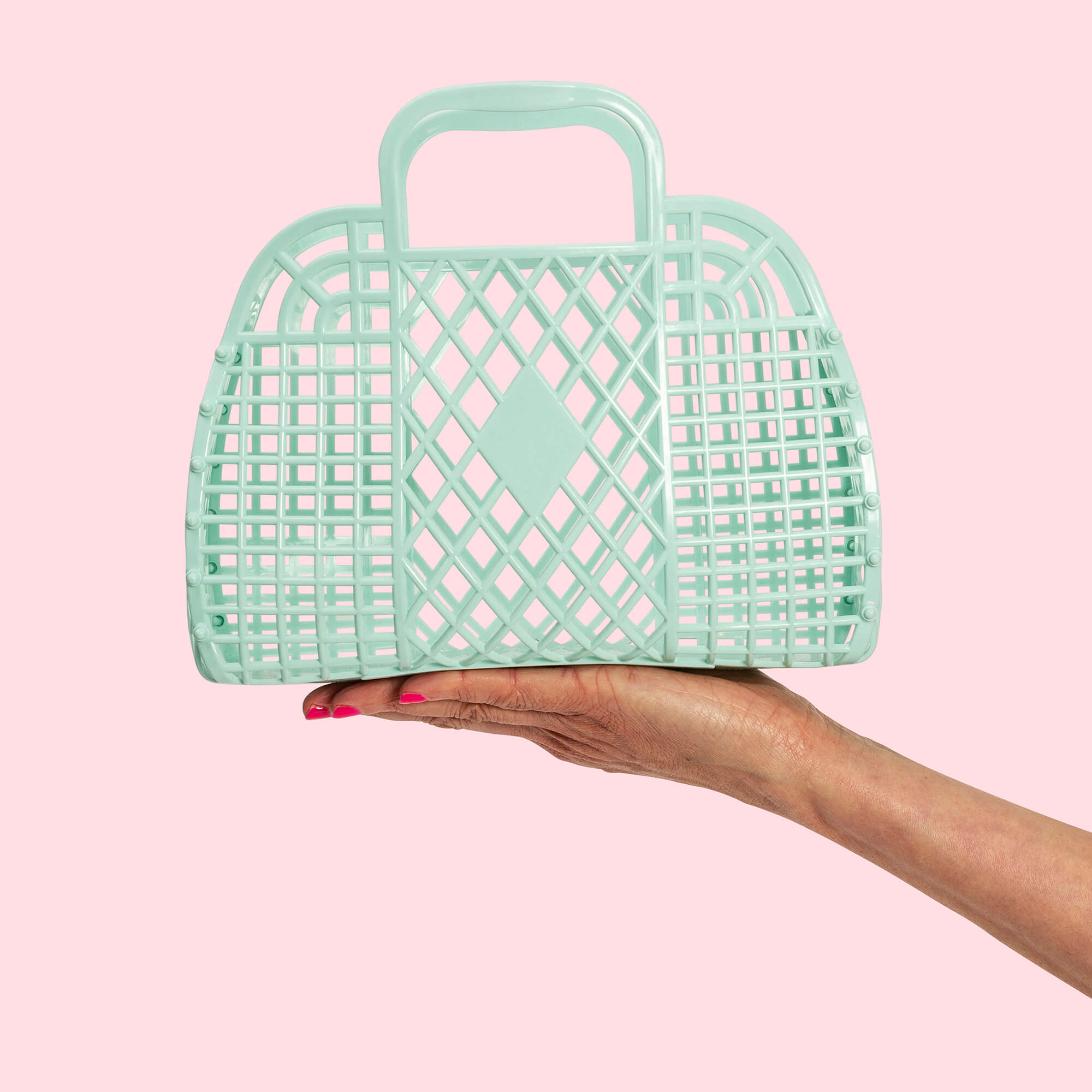 Sun Jellies Retro Small Basket Jelly Bag – Mint