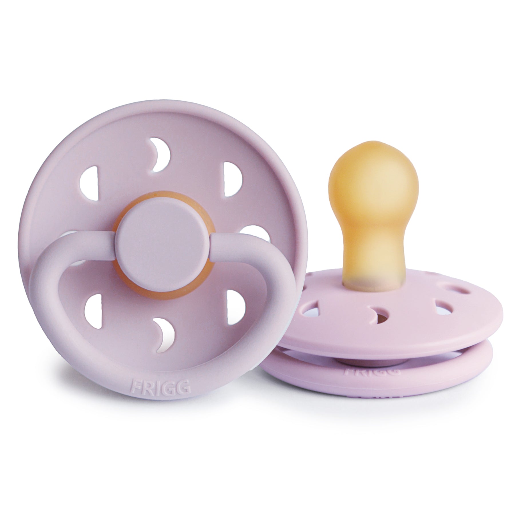 FRIGG Moon Phase Round Latex Pacifier – Soft Lilac