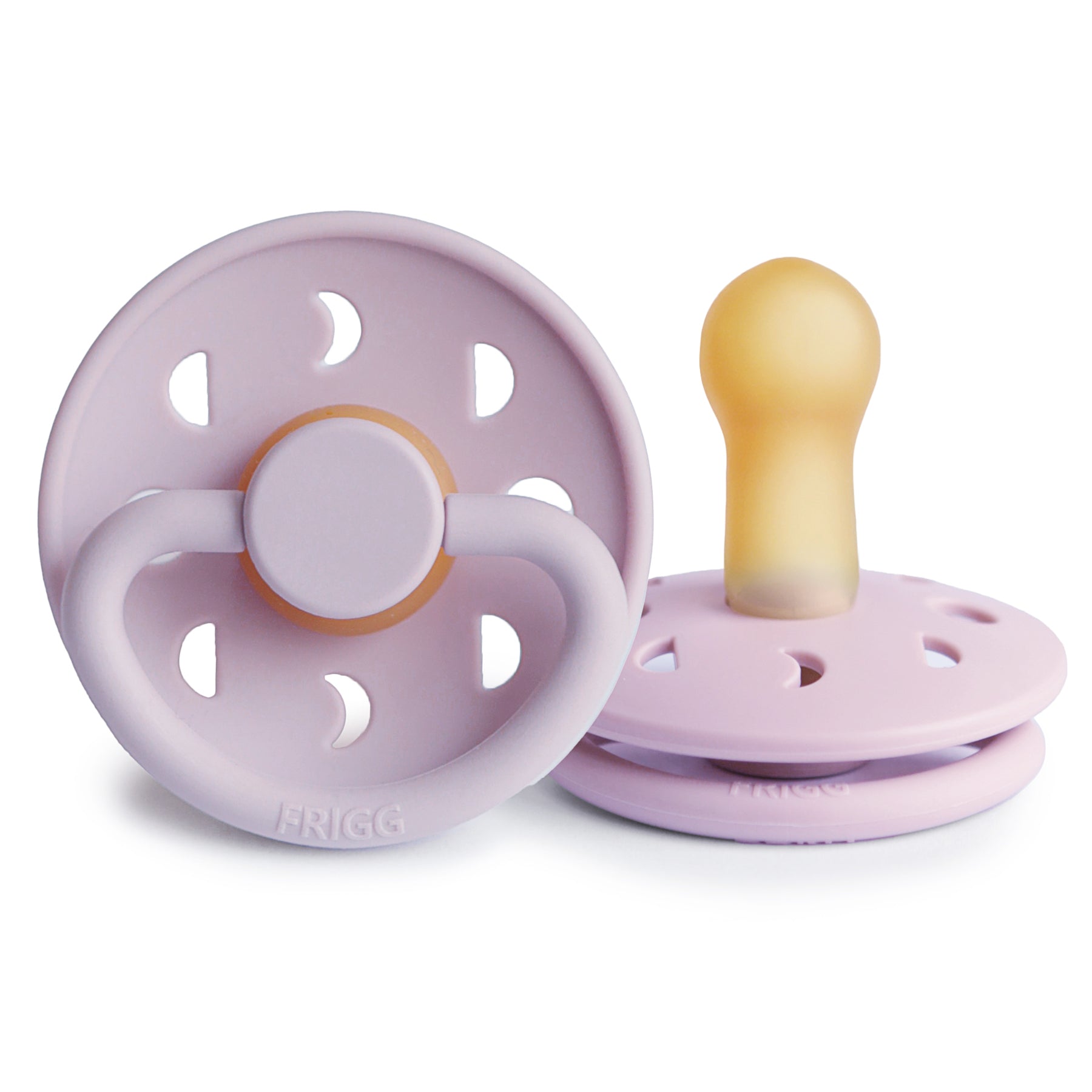 FRIGG Moon Phase Round Latex Pacifier – Soft Lilac