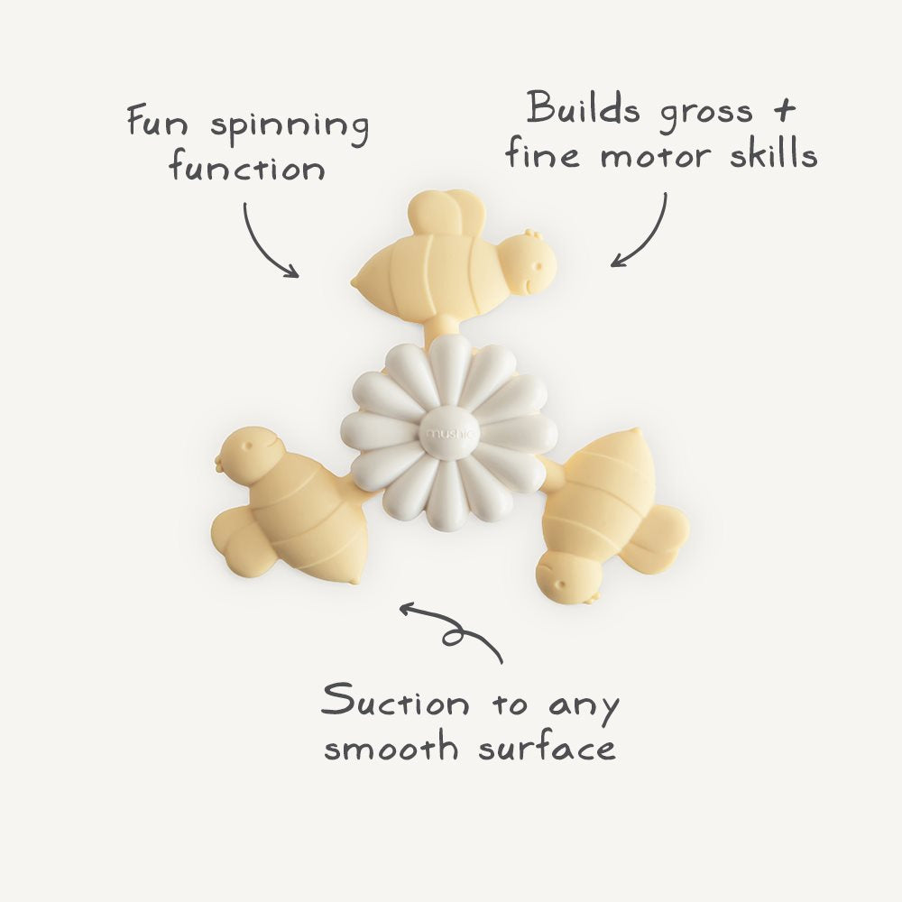 Mushie Bee Suction Spinner Toy