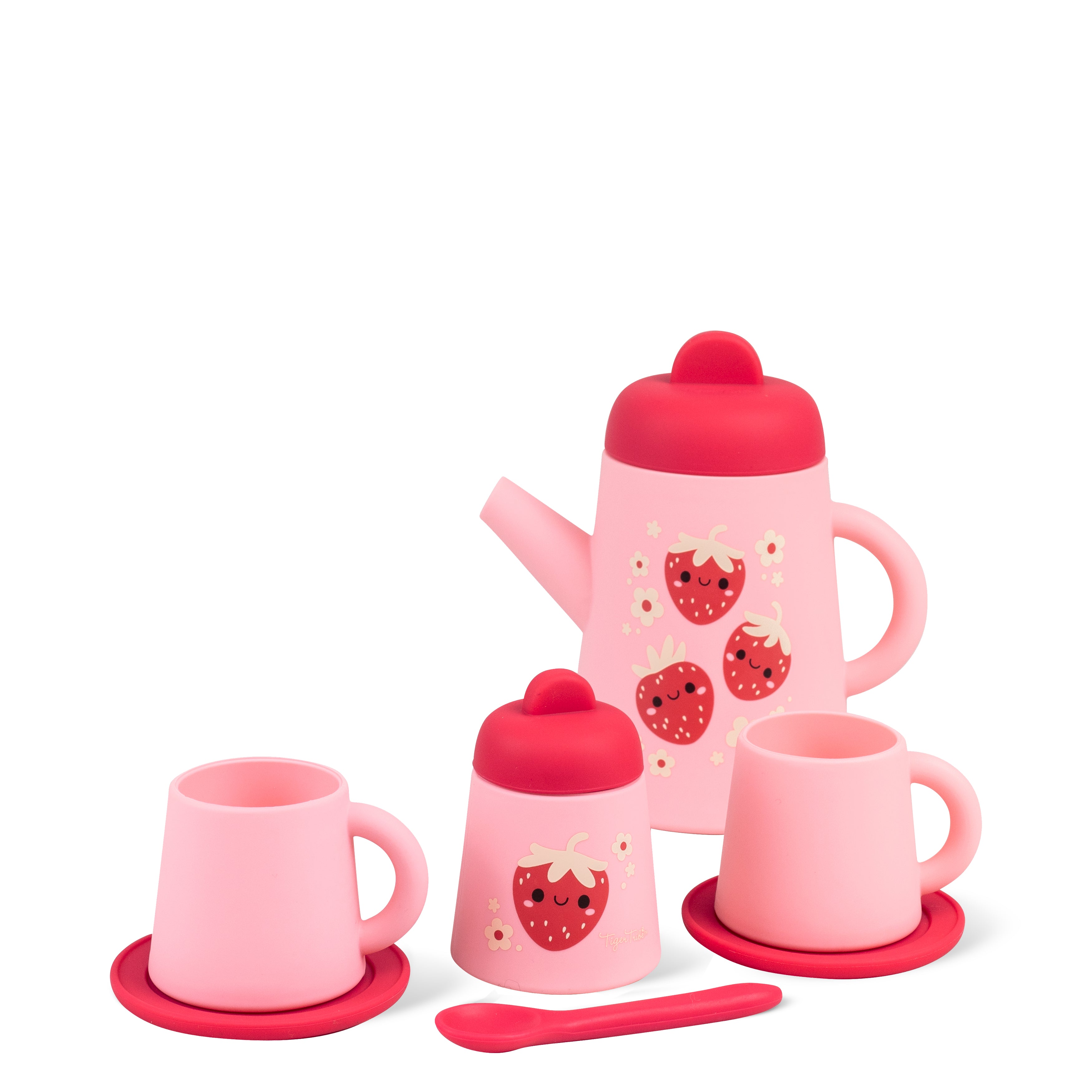 Tiger Tribe Silicone Tea Set – Strawberry Patch