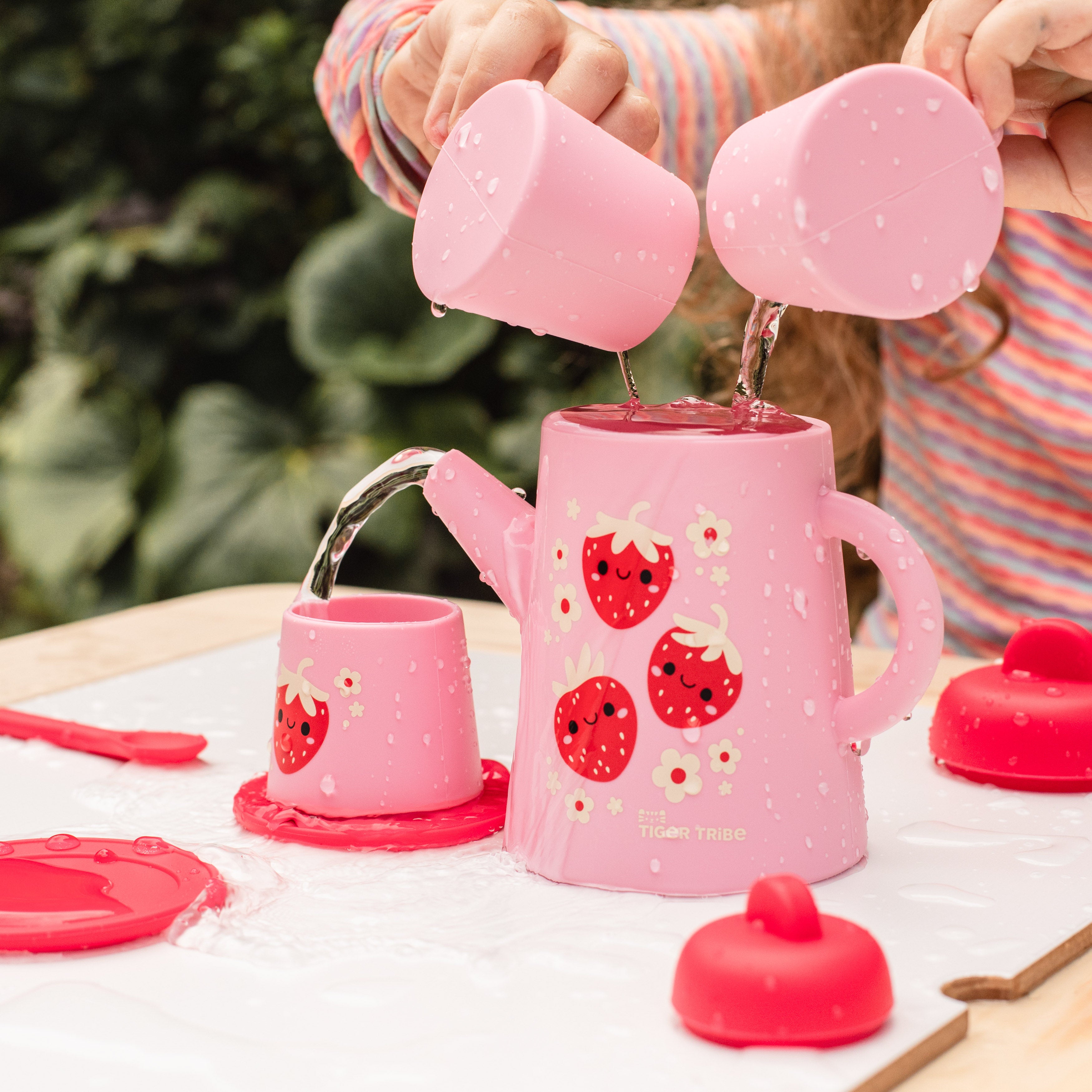 Tiger Tribe Silicone Tea Set – Strawberry Patch