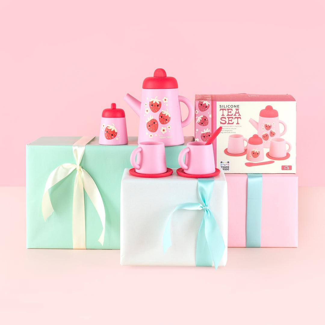 Tiger Tribe Silicone Tea Set – Strawberry Patch