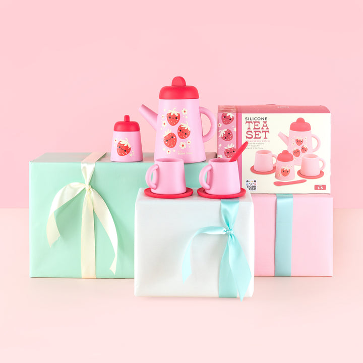 Tiger Tribe Silicone Tea Set – Strawberry Patch