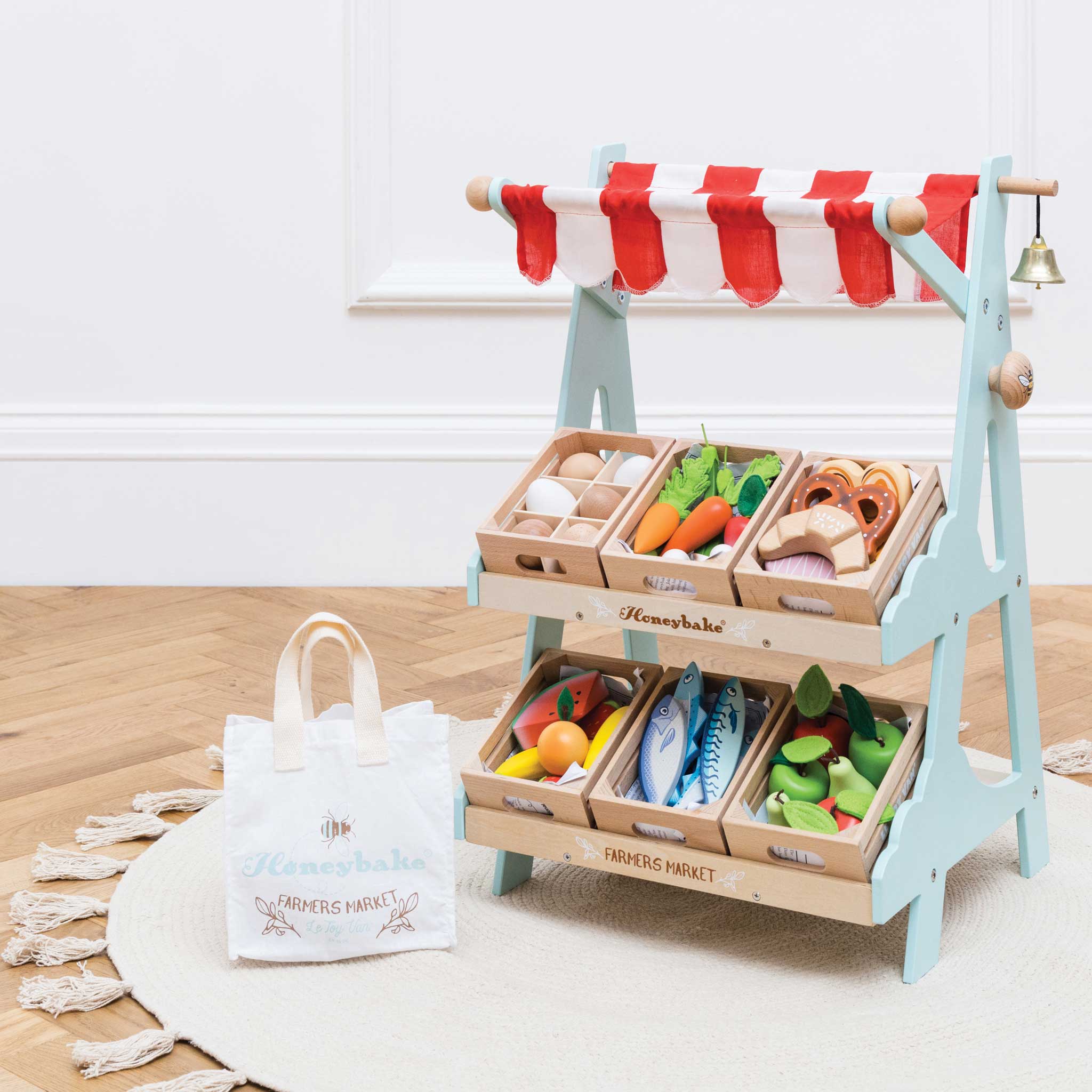 Le Toy Van Market Stall & Fruit Play Food Crate