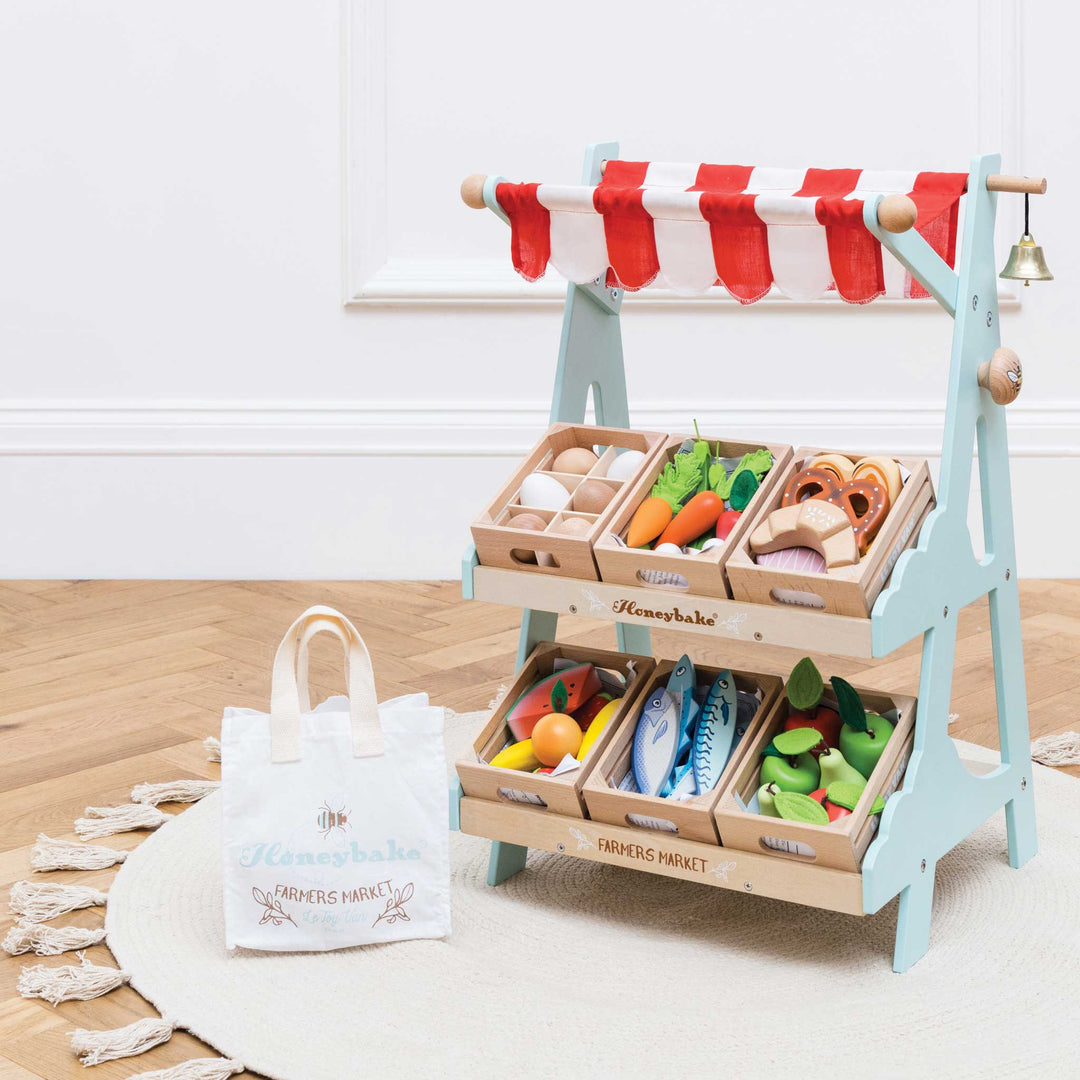 Le Toy Van Market Stall &amp; Fruit Play Food Crate