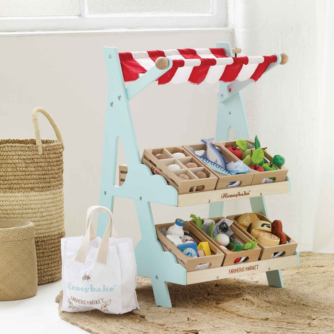 Le Toy Van Market Stall &amp; Fruit Play Food Crate