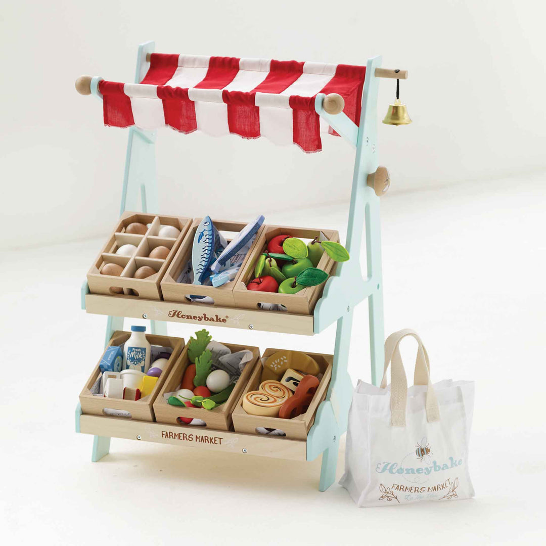 Le Toy Van Market Stall &amp; Fruit Play Food Crate