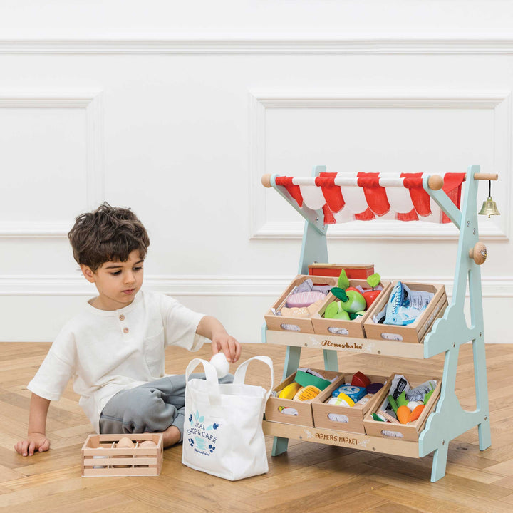 Le Toy Van Market Stall &amp; Fruit Play Food Crate