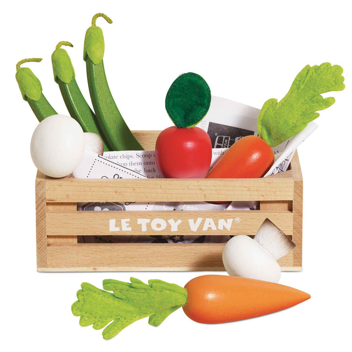 Le Toy Van Wooden Harvest Vegetables Market Crate