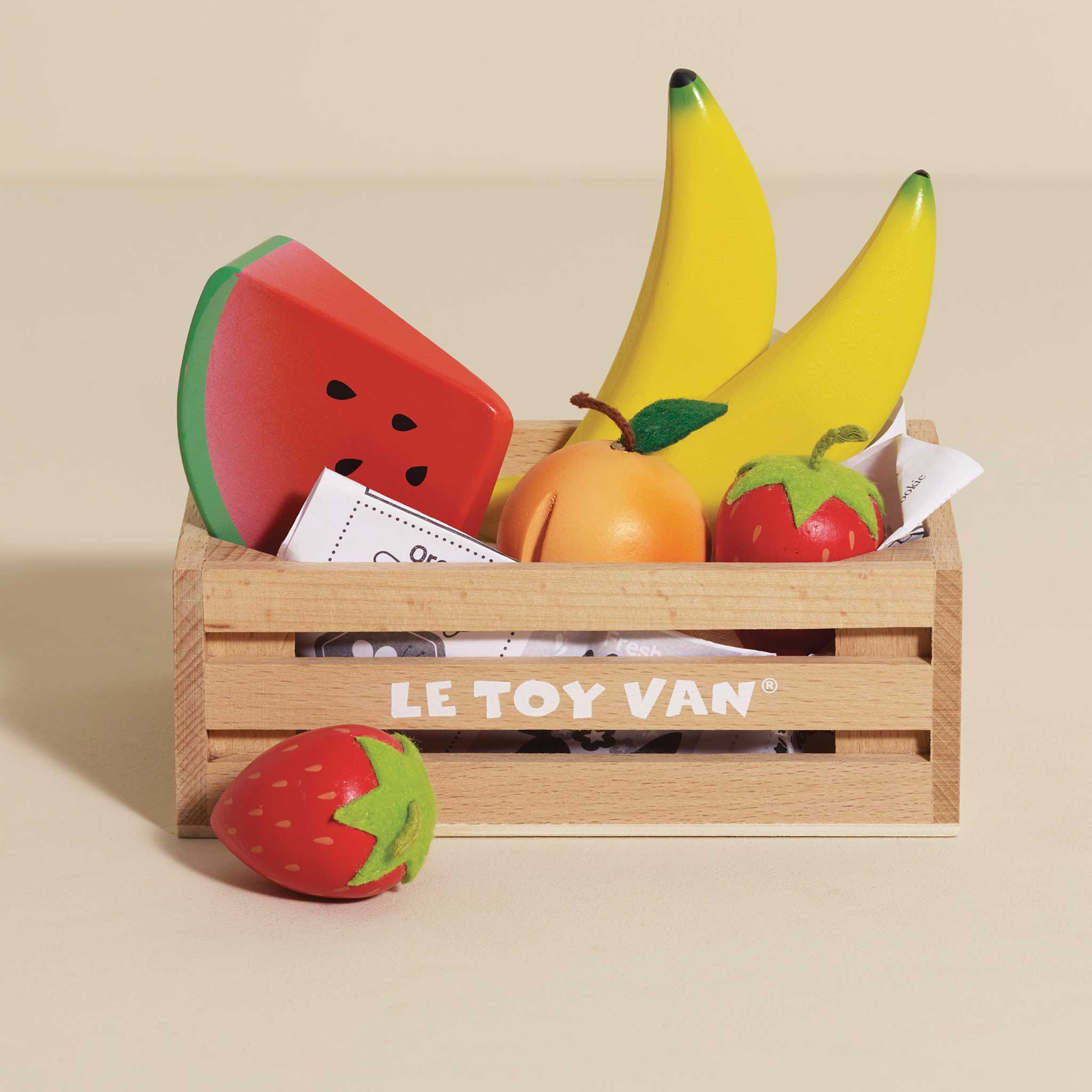 Le Toy Van Wooden Smoothie Fruit Market Crate