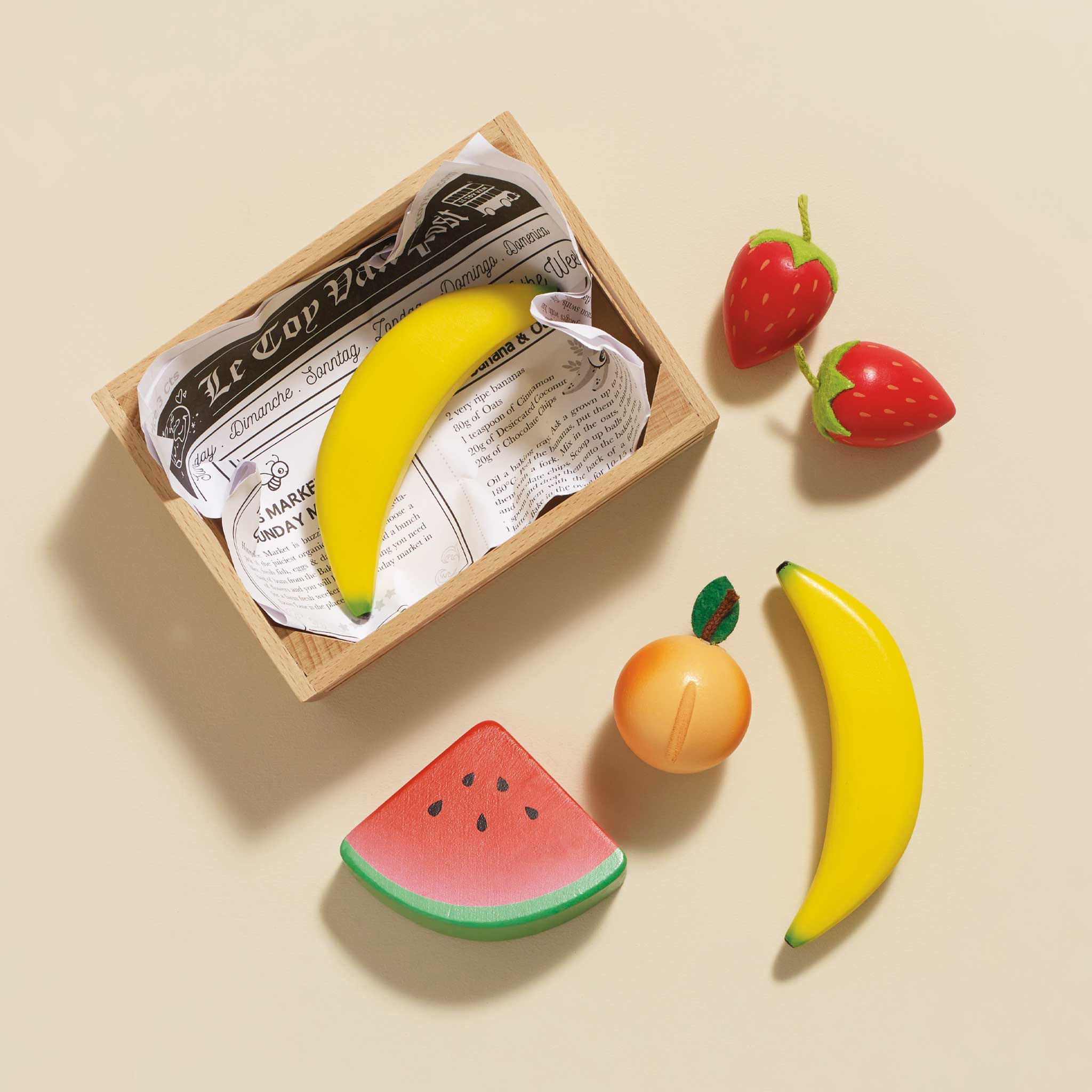 Le Toy Van Wooden Smoothie Fruit Market Crate
