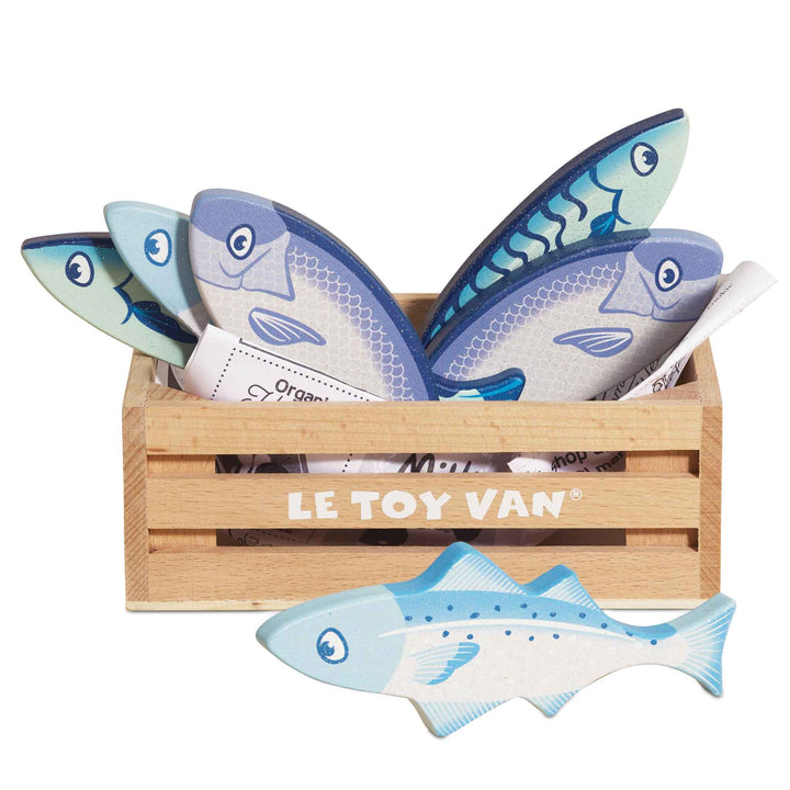 Le Toy Van Wooden Fish Market Crate