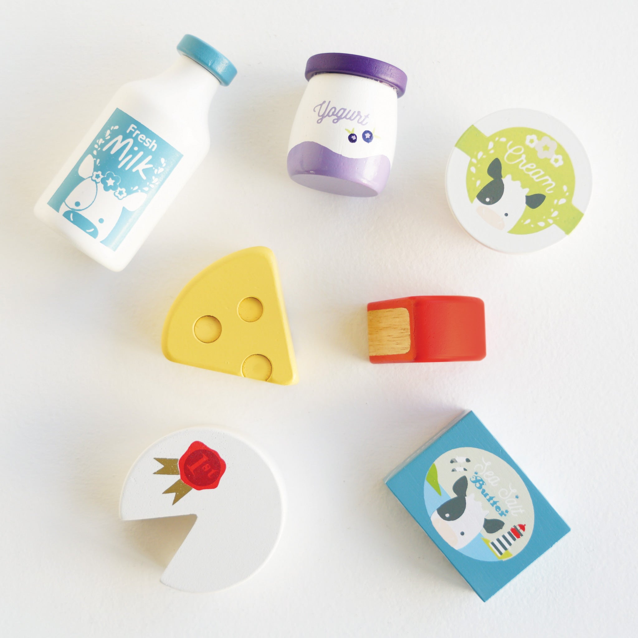 Le Toy Van Wooden Cheese & Dairy Market Crate