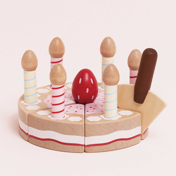 Le Toy Van Sliceable Birthday Cake with Candles